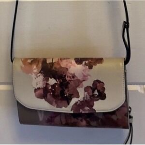 Simply Vera Vera Wang Cream And Pink Floral Signature Springtime Mini Crossbody